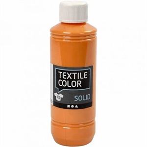 Textile Solid, orange, dækkende, 250 ml